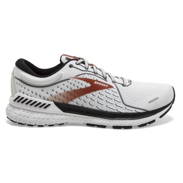 Brooks Shoes - Adrenaline GTS 21 White/Black/Orange