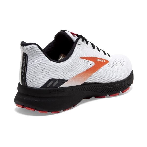 Brooks Shoes - Launch 8 White/Black/Red Clay            