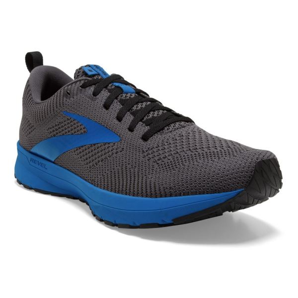 Brooks Shoes - Revel 5 Black/Grey/Blue            