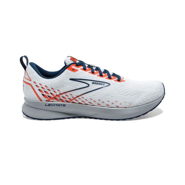 Brooks Shoes - Levitate 5 White/Titan/Flame