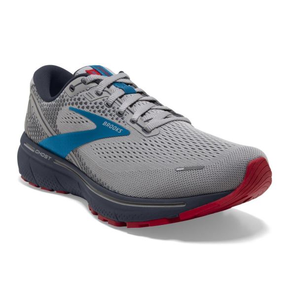 Brooks Shoes - Ghost 14 Grey/Blue/Red            