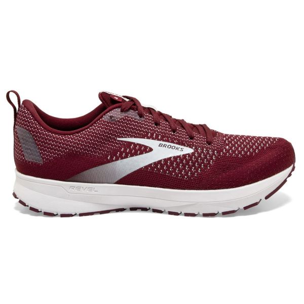 Brooks Shoes - Revel 4 Maroon/White