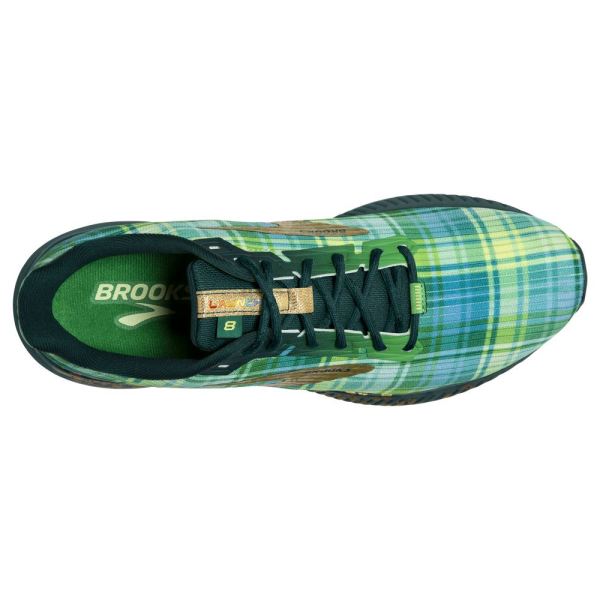 Brooks Shoes - Launch 8 Fern Green/Metallic Gold/Deep Teal            