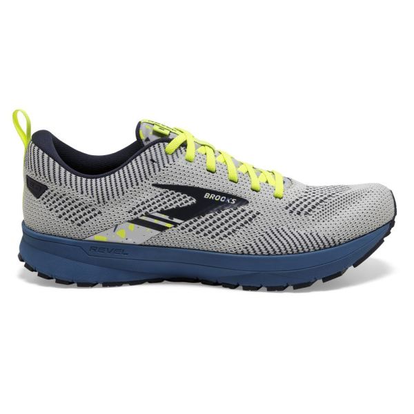 Brooks Shoes - Revel 5 Oyster/Navy/Dark Blue