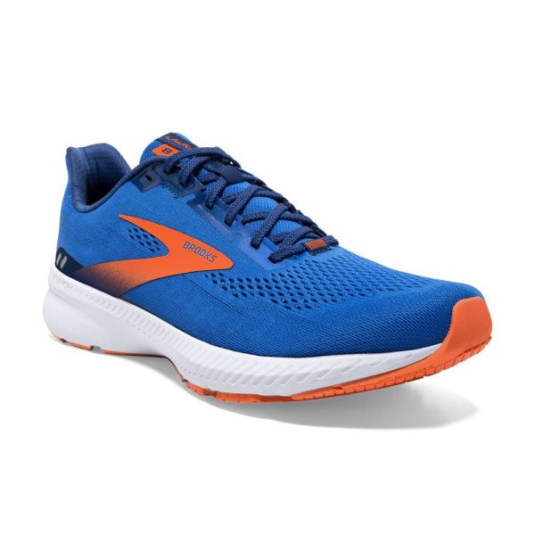 Brooks Shoes - Launch 8 Blue/Orange/White            