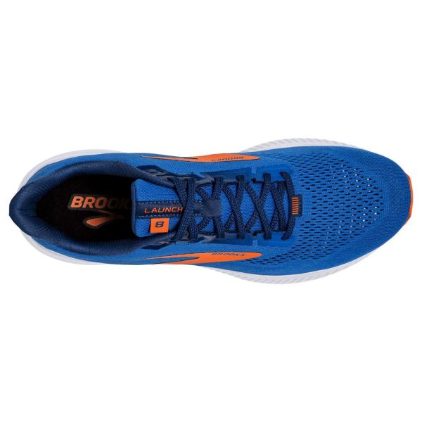 Brooks Shoes - Launch 8 Blue/Orange/White            