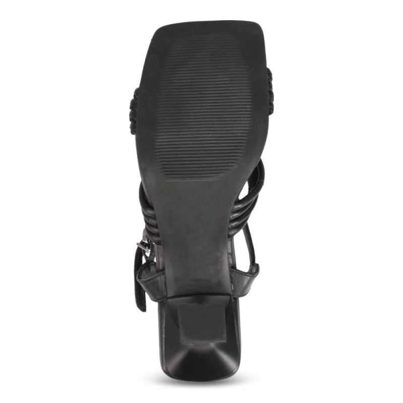 BUENO | WOMEN'S WINDSOR HEELED SANDAL-BLACK/BLACK