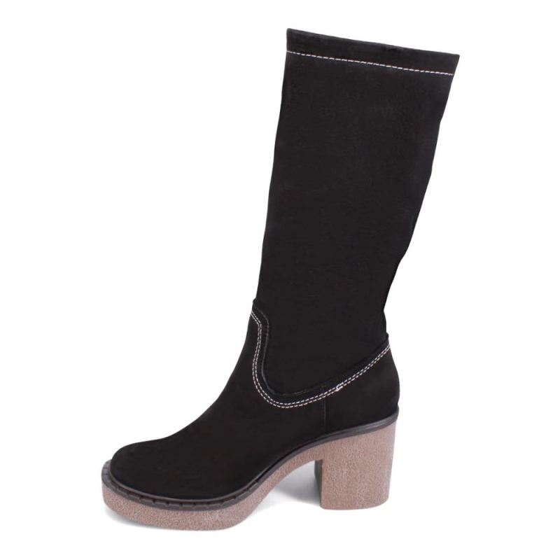 BUENO | WOMEN'S HUDSON MID BOOT-BLACK NUBUCK