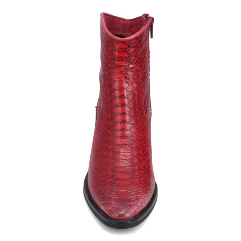 BUENO | WOMEN'S VALERY BOOTIE-RED SNAKE