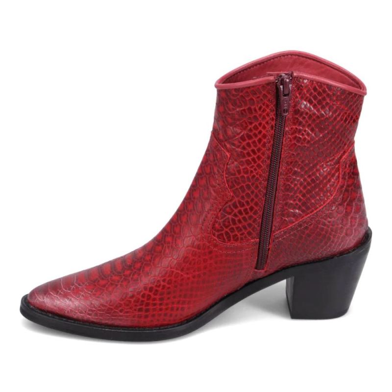 BUENO | WOMEN'S VALERY BOOTIE-RED SNAKE
