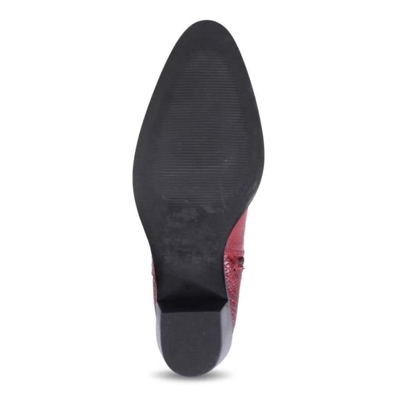 BUENO | WOMEN'S VALERY BOOTIE-RED SNAKE