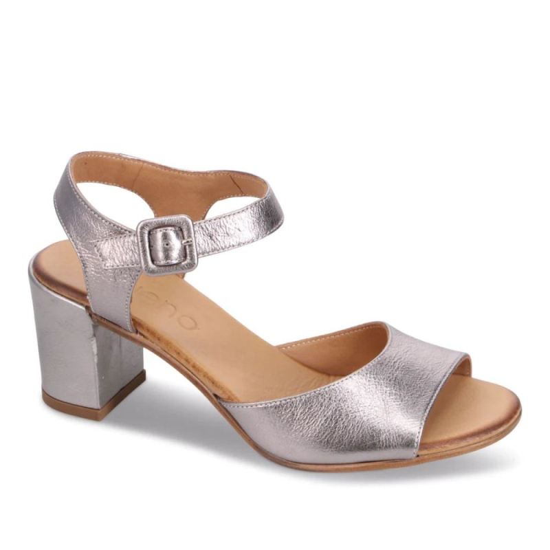 BUENO | WOMEN'S NATALIA HEELED SANDAL-DARK SILVER