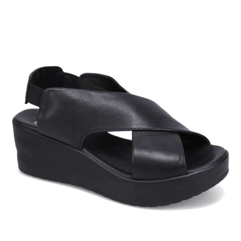 BUENO | WOMEN'S NAOMI WEDGE SANDAL-BLACK/BLACK