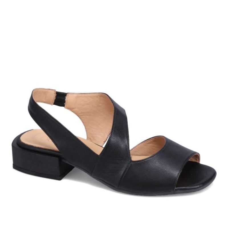 BUENO | WOMEN'S GINA HEELED SANDAL-BLACK/BLACK