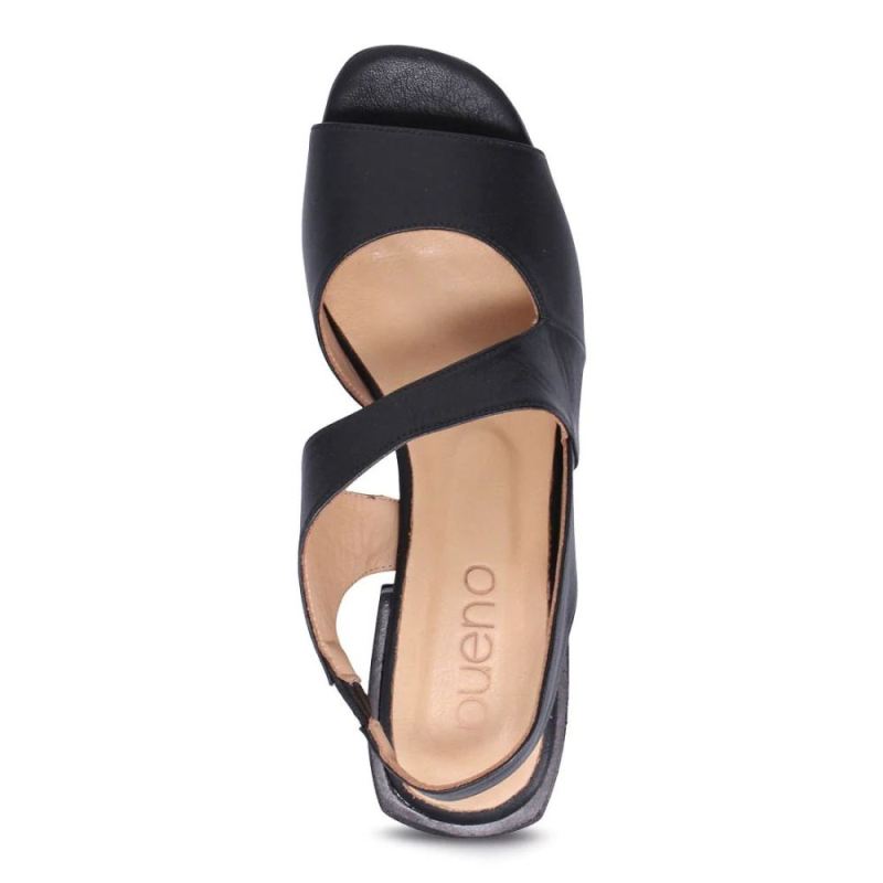 BUENO | WOMEN'S GINA HEELED SANDAL-BLACK/BLACK