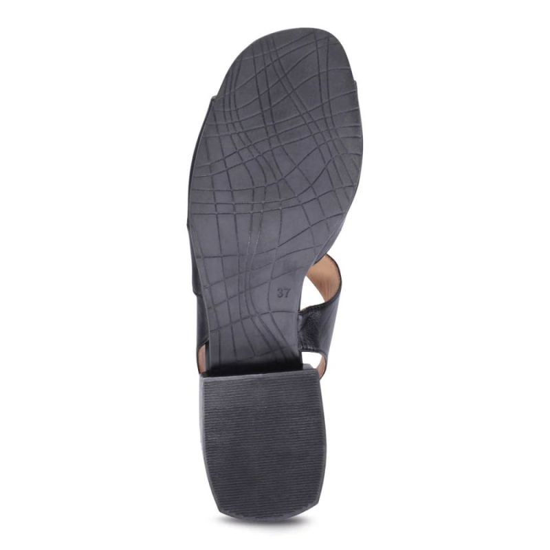 BUENO | WOMEN'S GINA HEELED SANDAL-BLACK/BLACK