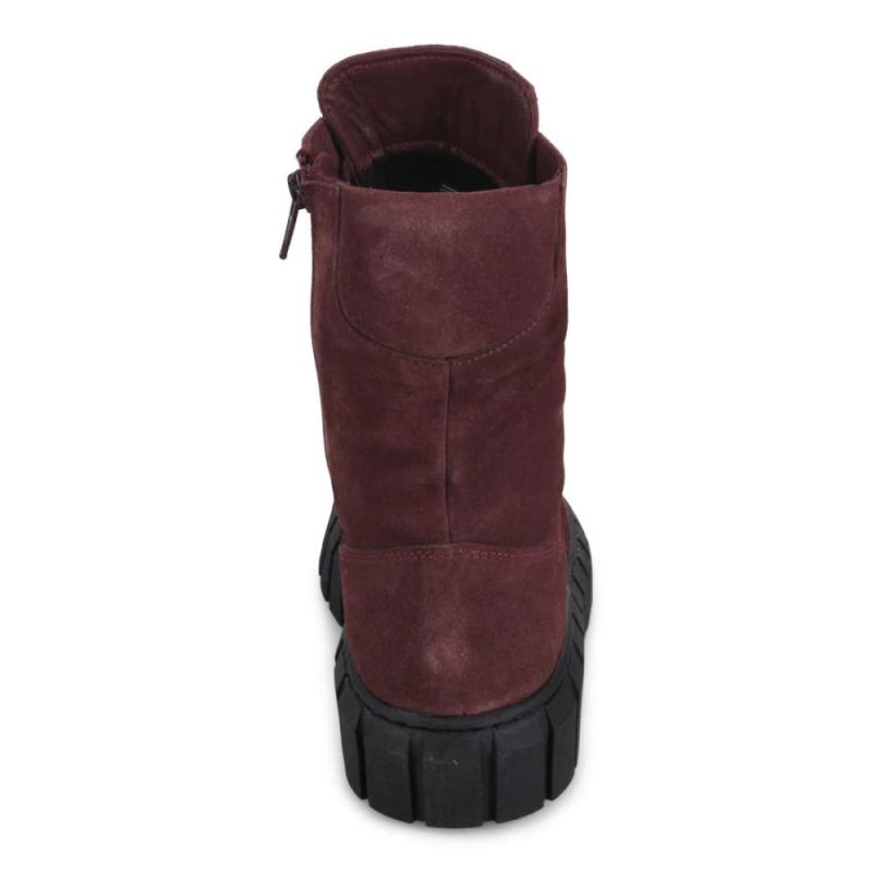 BUENO | WOMEN'S TARA FLATFORM SNEAKER-BURGUNDY SUEDE