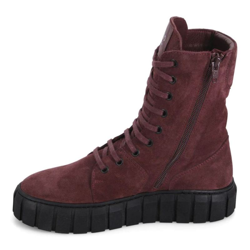 BUENO | WOMEN'S TARA FLATFORM SNEAKER-BURGUNDY SUEDE