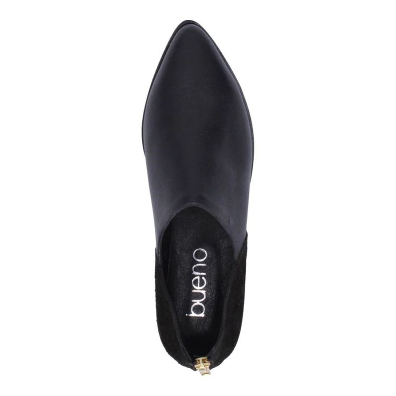 BUENO | WOMEN'S BEAU FLAT-BLACK/BLACK SUEDE