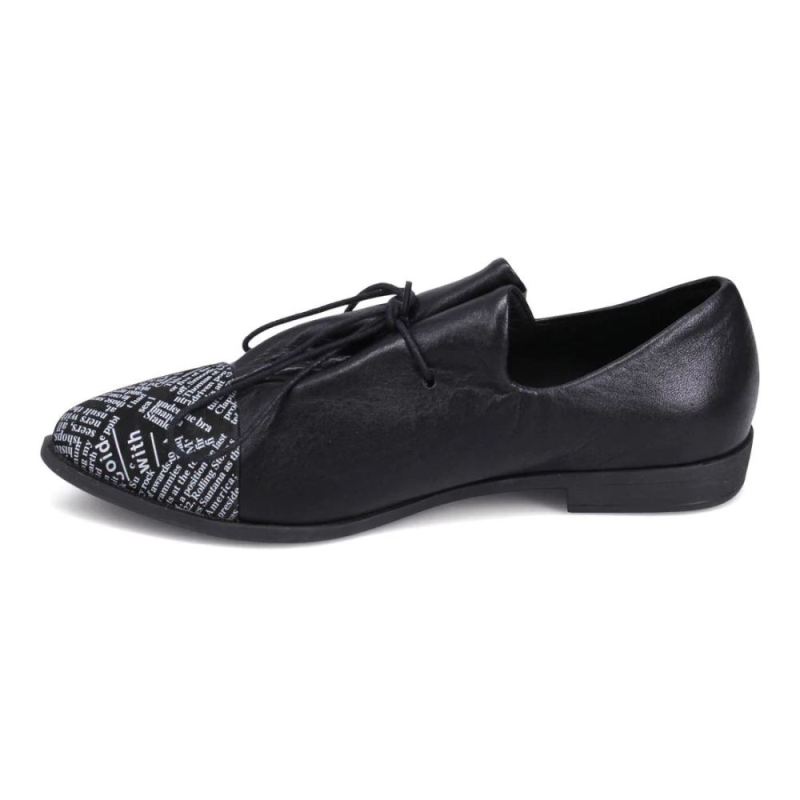 BUENO | WOMEN'S BAILEY FLAT-BLACK NEWSPRINT/BLACK