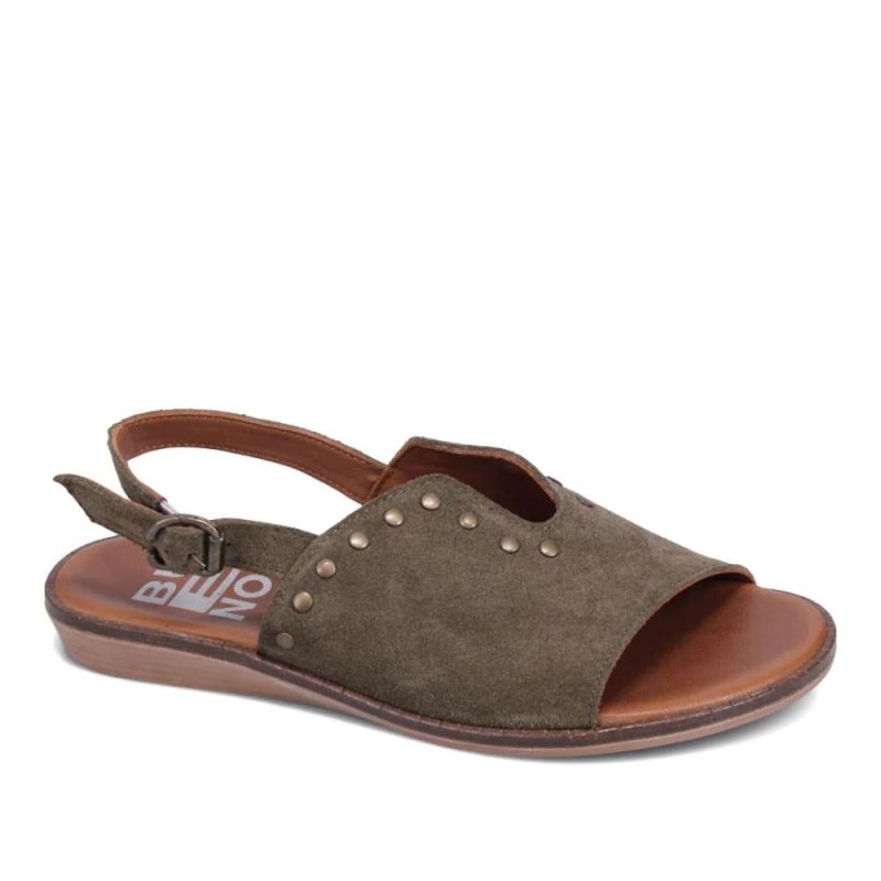BUENO | WOMEN'S DAKSHA SLINGBACK SANDAL-DARK KHAKI SUEDE
