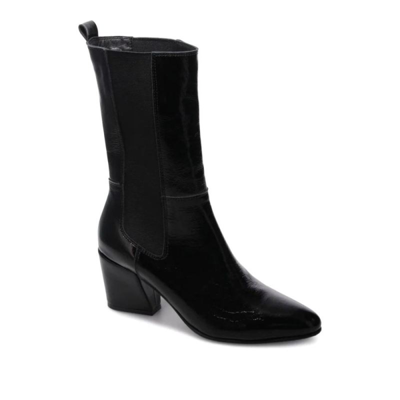 BUENO | WOMEN'S SIENNA HEELED CHELSEA BOOT-BLACK PATENT