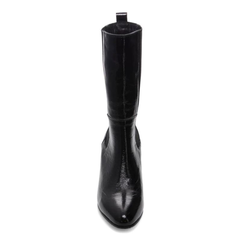 BUENO | WOMEN'S SIENNA HEELED CHELSEA BOOT-BLACK PATENT