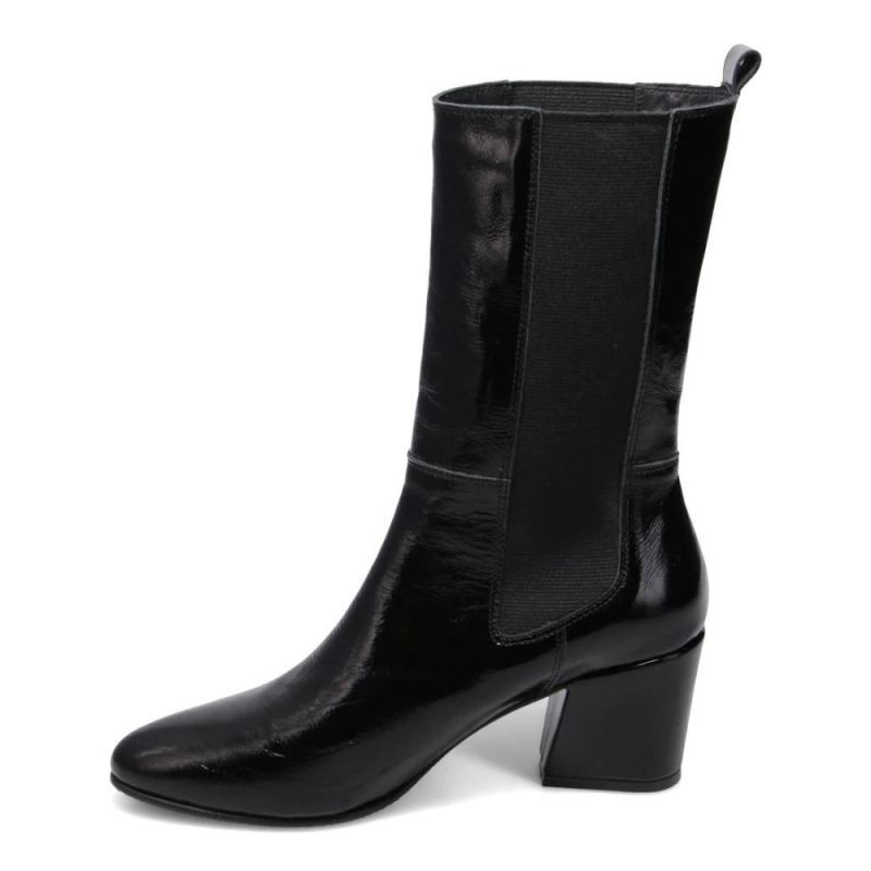 BUENO | WOMEN'S SIENNA HEELED CHELSEA BOOT-BLACK PATENT