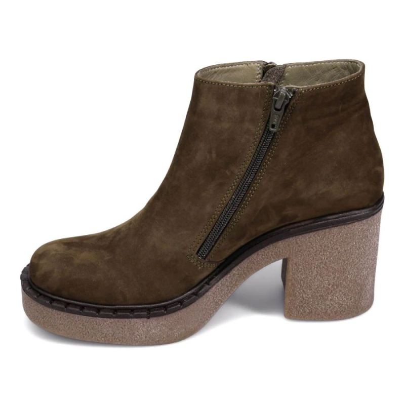 BUENO | WOMEN'S HARLOW BOOTIE-ARMY GREEN NUBUCK