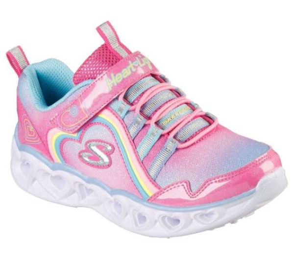 Skechers Girls' S Lights: Heart Lights - Rainbow Lux