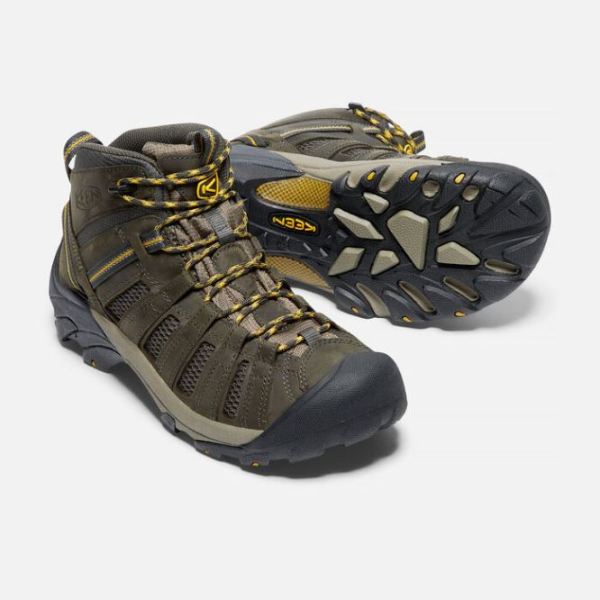 Keen | Men's Voyageur Mid-Raven/Tawny Olive