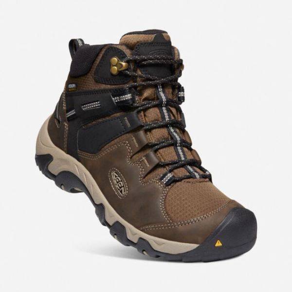 Keen | Men's Steens Leather Waterproof Boot-Canteen/Black