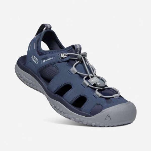Keen | Men's SOLR Sandal-Navy/Steel Grey