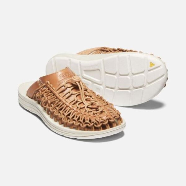 Keen | Men's UNEEK Premium Leather Slide-Cookie Dough