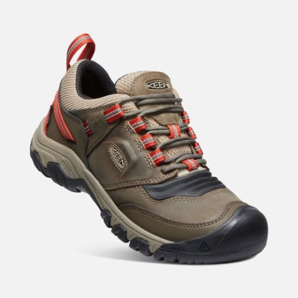 Keen | Men's Ridge Flex Waterproof-Timberwolf/Ketchup