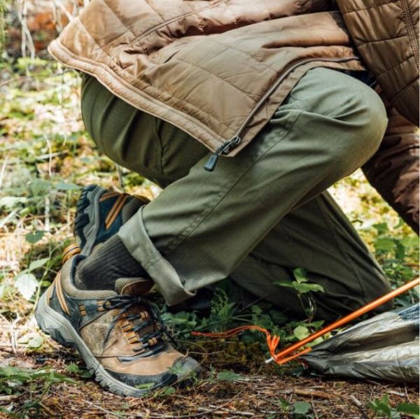 Keen | Men's Ridge Flex Waterproof-Timberwolf/Ketchup