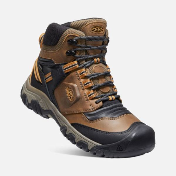 Keen | Men's Ridge Flex Waterproof Boot-Bison/Golden Brown