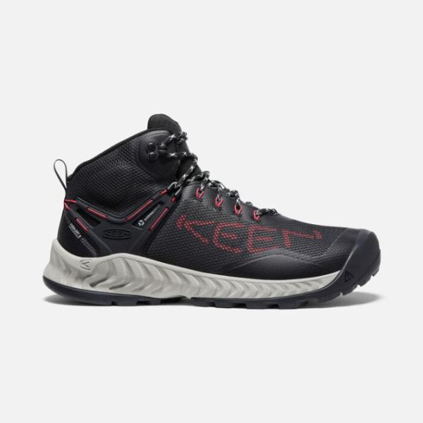 Keen | Men's NXIS EVO Waterproof Boot-Black/Red Carpet