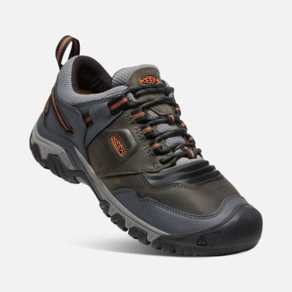 Keen | Men's Ridge Flex Waterproof-Steel Grey/Fossil Orange