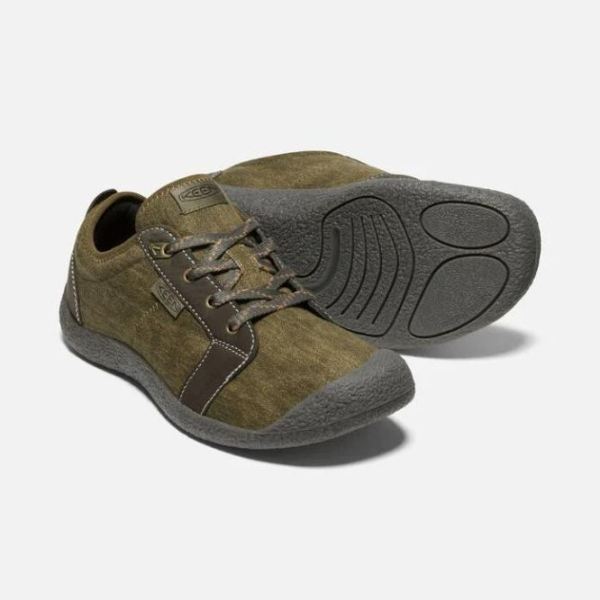 Keen | Men's Howser Canvas Lace-Up-Dark Olive/Black Olive