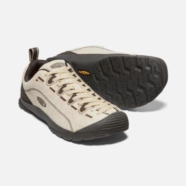 Keen | Men's Jasper Canvas-Natural Canvas/Black Olive