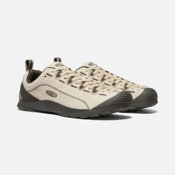 Keen | Men's Jasper Canvas-Natural Canvas/Black Olive