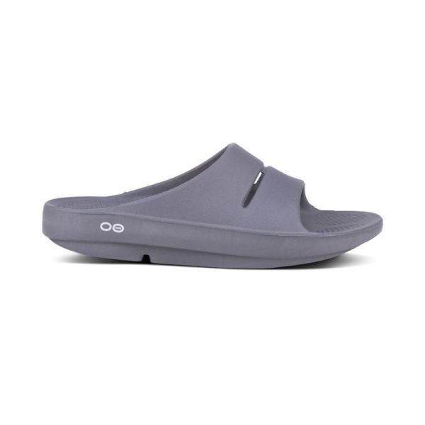 OOFOS WOMEN'S OOAHH SLIDE SANDAL - SLATE