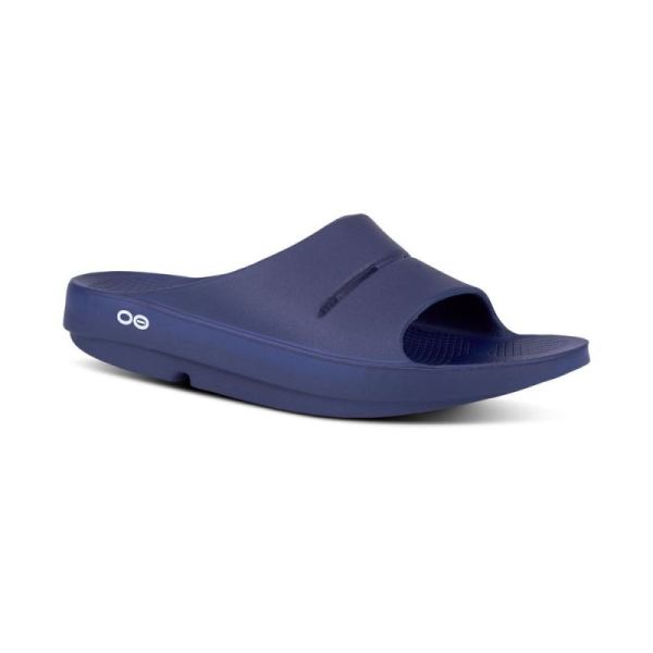 OOFOS WOMEN'S OOAHH SLIDE SANDAL - NAVY