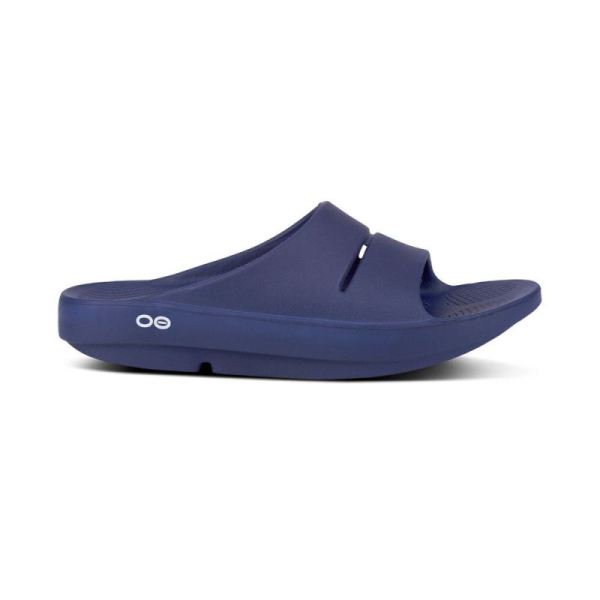 OOFOS WOMEN'S OOAHH SLIDE SANDAL - NAVY