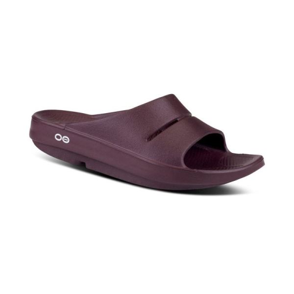 OOFOS WOMEN'S OOAHH SLIDE SANDAL - CABERNET