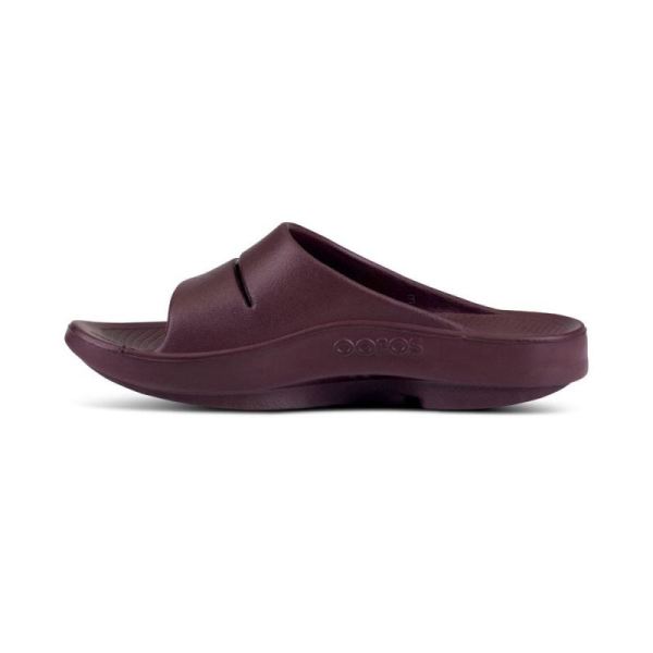 OOFOS WOMEN'S OOAHH SLIDE SANDAL - CABERNET