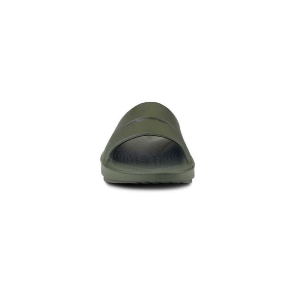 OOFOS WOMEN'S OOAHH SLIDE SANDAL - FOREST GREEN