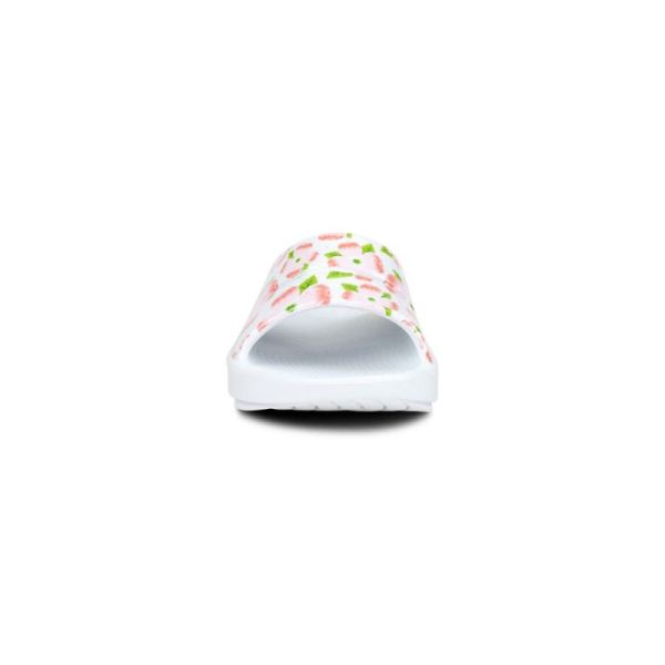 OOFOS WOMEN'S OOAHH LUXE SLIDE SANDAL - CHERRY BLOSSOM