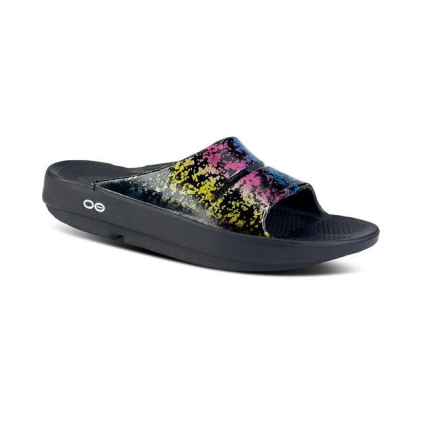 OOFOS WOMEN'S OOAHH LIMITED SLIDE SANDAL - 80S ARCADE